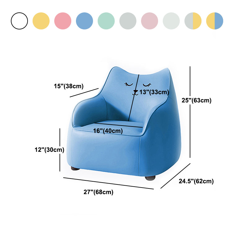 PU Chair Arms Included Basic Four Legs Chair for Living Room