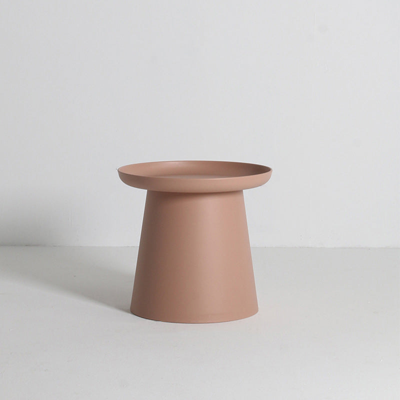Pedestal Base Design Cocktail Table RoundSolid Wood/acrylic Top Coffee Table