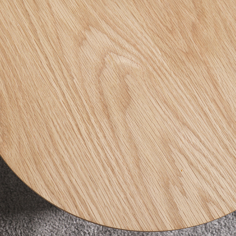 Pedestal Base Design Cocktail Table RoundSolid Wood/acrylic Top Coffee Table