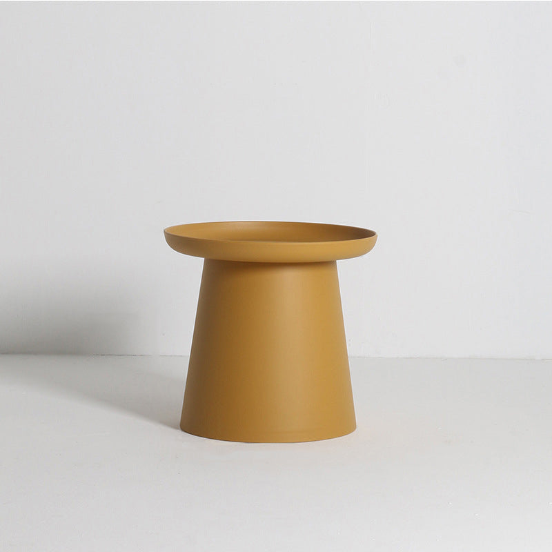 Pedestal Base Design Cocktail Table RoundSolid Wood/acrylic Top Coffee Table
