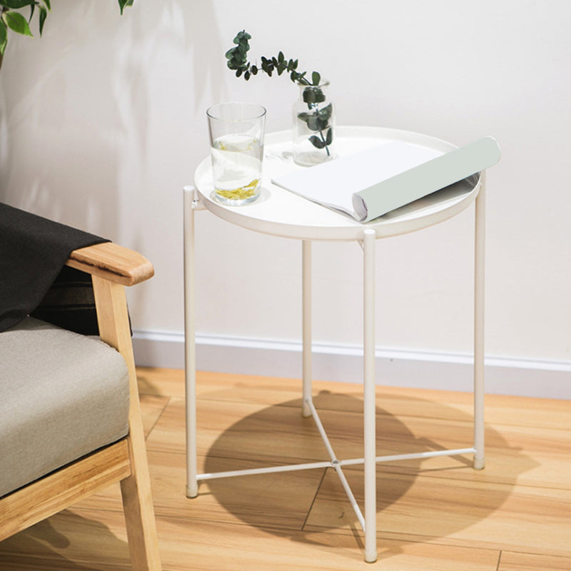 4 Legs Base Design Cocktail Table Multi-color Selection of Metal Iron Round Coffee Table