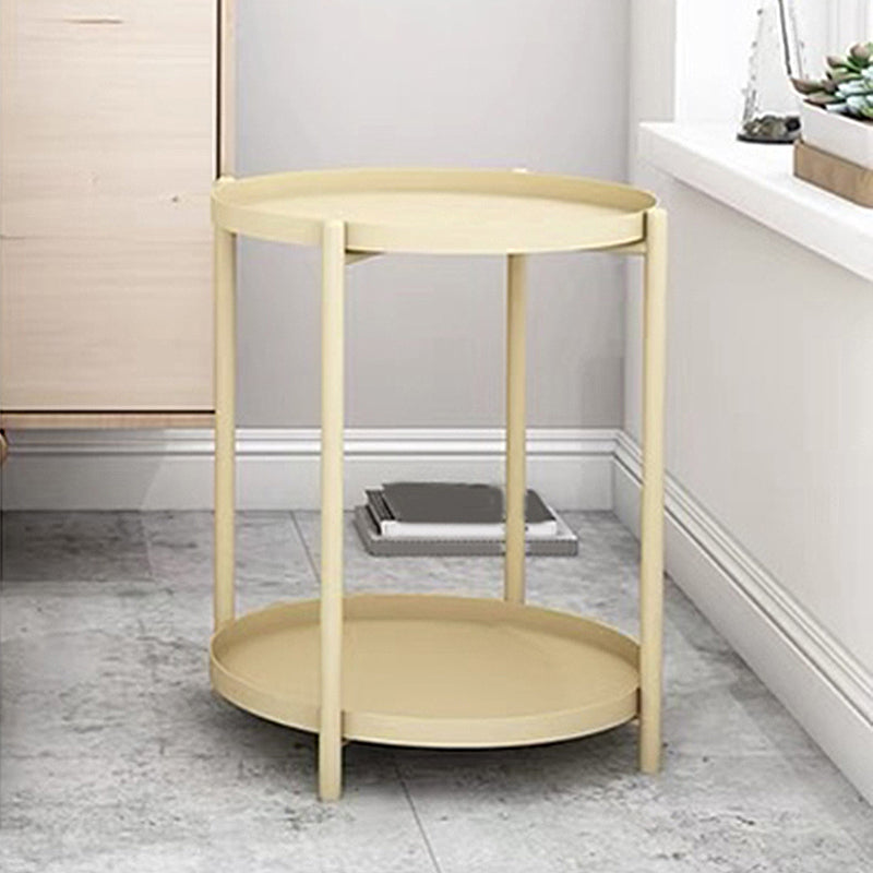 4 Legs Base Design Cocktail Table Multi-color Selection of Metal Iron Round Coffee Table