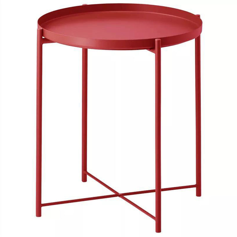 4 Legs Base Design Cocktail Table Multi-color Selection of Metal Iron Round Coffee Table