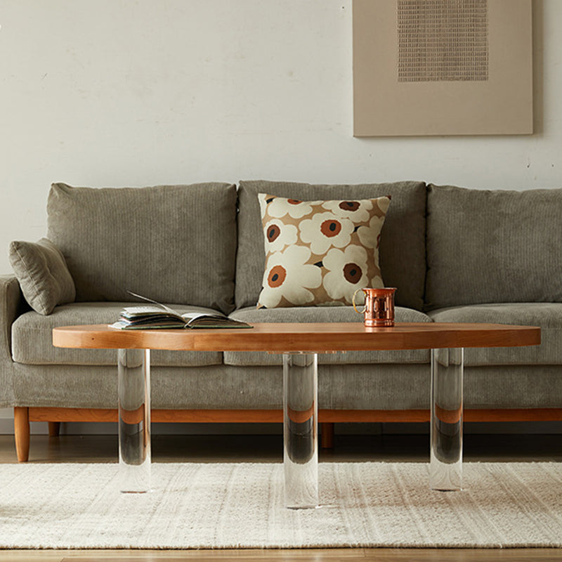 Nordic Style Cocktail Table Pine Material Wood ColorFree Shape Coffee Table
