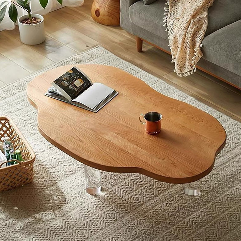 Nordic Style Cocktail Table Pine Material Wood ColorFree Shape Coffee Table