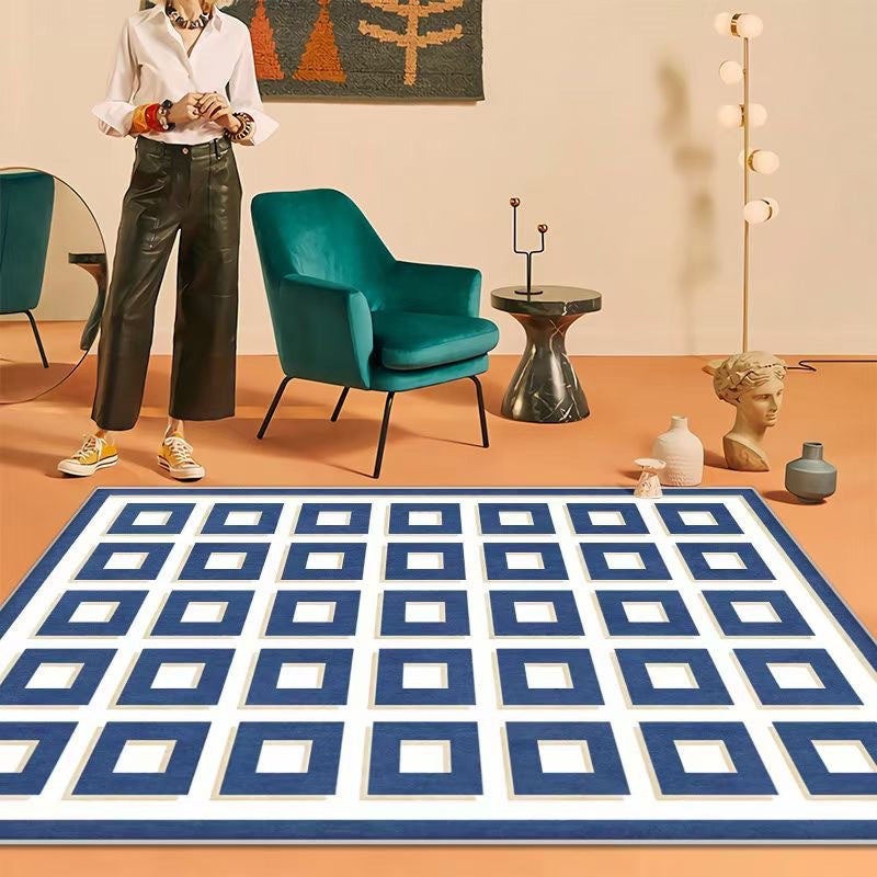 Beige Modern Rug Polyester Circle Pattern Rug Washable Rug for Home Decor