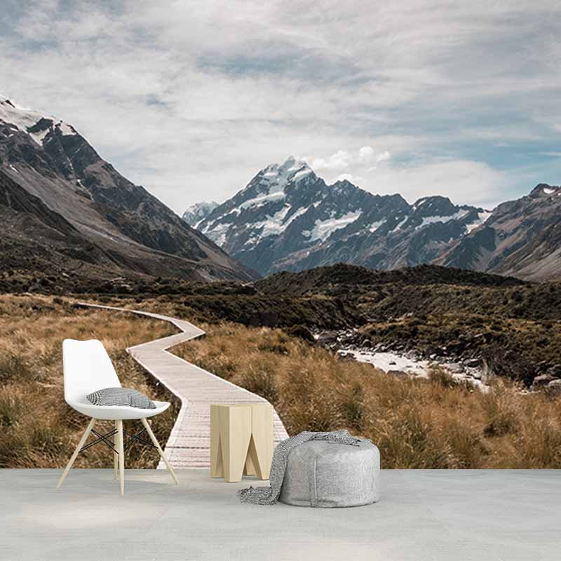 Environmental Photography Mural Wallpaper Mountain Range Indoor Wall Mural