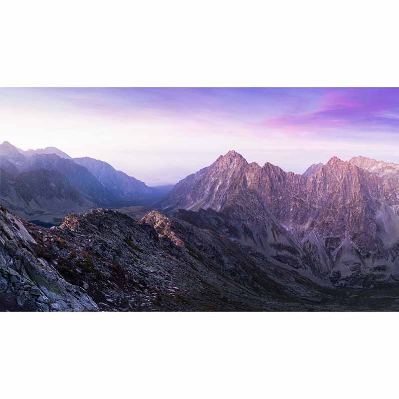 Photography Stain Resistant Wallpaper Mountain Range Living Room Wall Mural