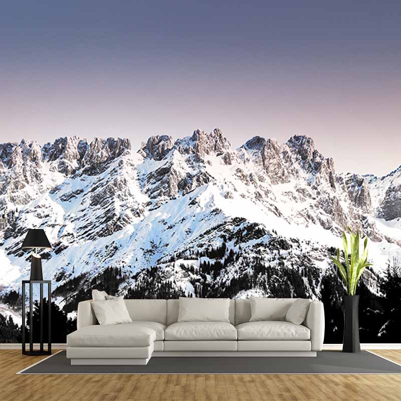 Washable Photography Mural Wallpaper Mountain Range Indoor Wall Mural