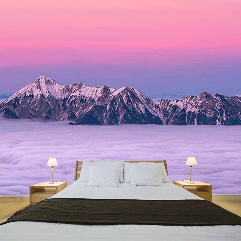 Photography Environment Friendly Mural Wallpaper Mountain Range Indoor Wall Mural