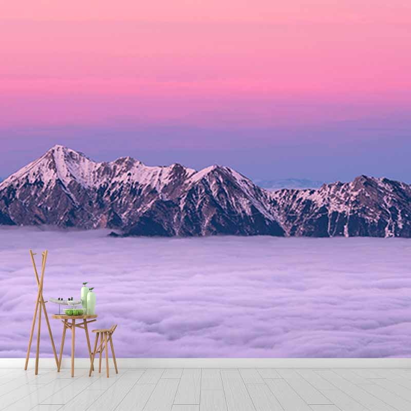 Photography Environment Friendly Mural Wallpaper Mountain Range Indoor Wall Mural