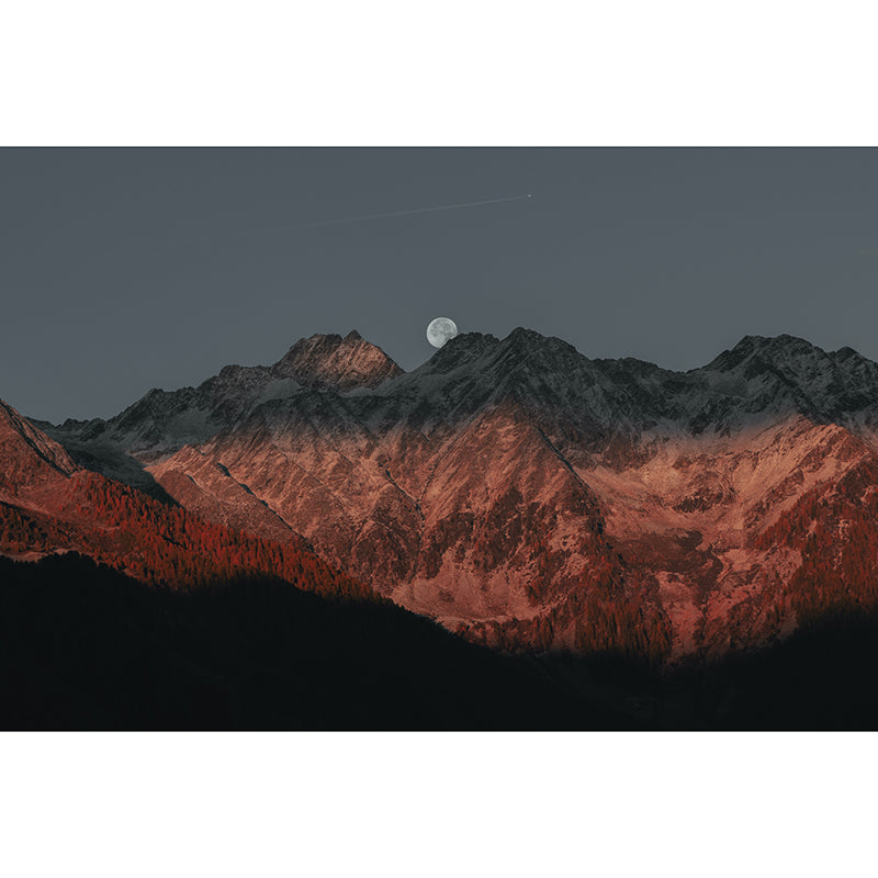 Mountain Range Stain Resistant Mural Washable Wallpaper Sitting Room Wall Mural