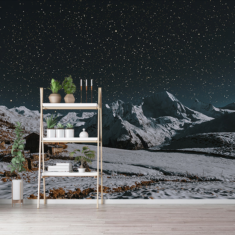 Photography Mountain Range Mural Mildew Resistant Wallpaper Sleeping Room Wall Mural