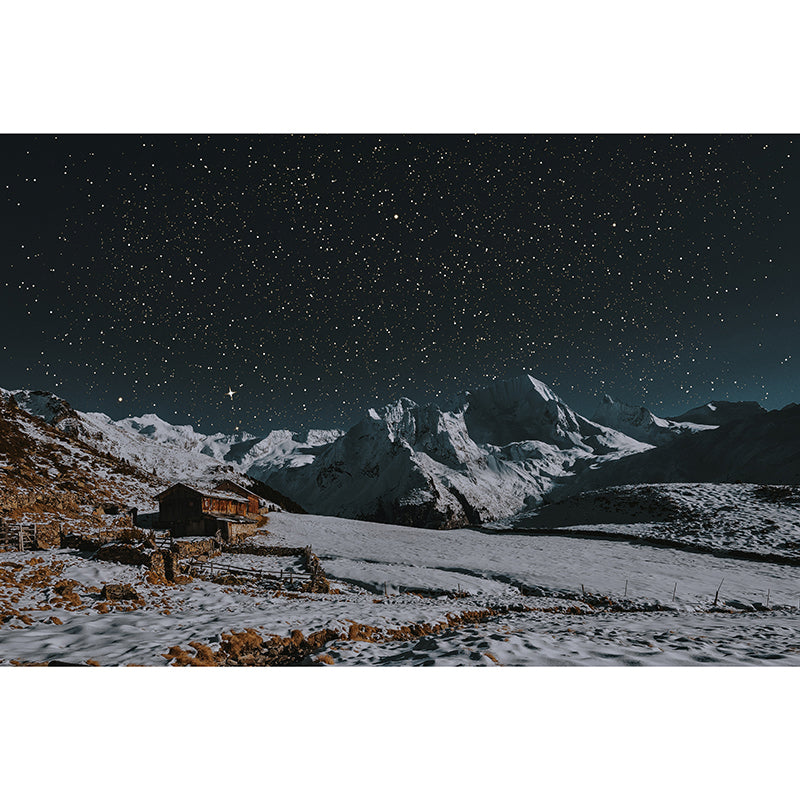 Photography Mountain Range Mural Mildew Resistant Wallpaper Sleeping Room Wall Mural