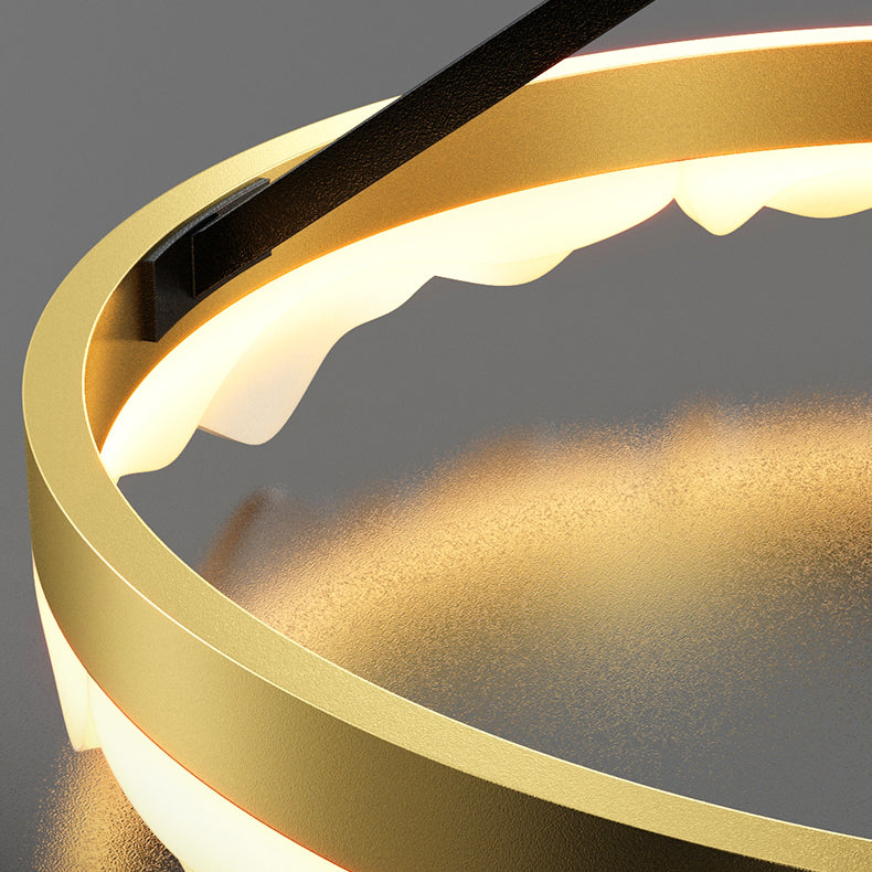 Contemporary Circle Flush Light Fixture Metal 1 Light Flushmount Lighting