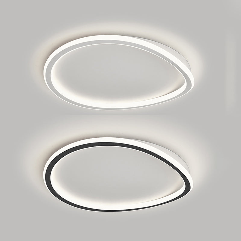 Nordic Circle Ceiling Light Metal LED Flush Mount Light for Living Room