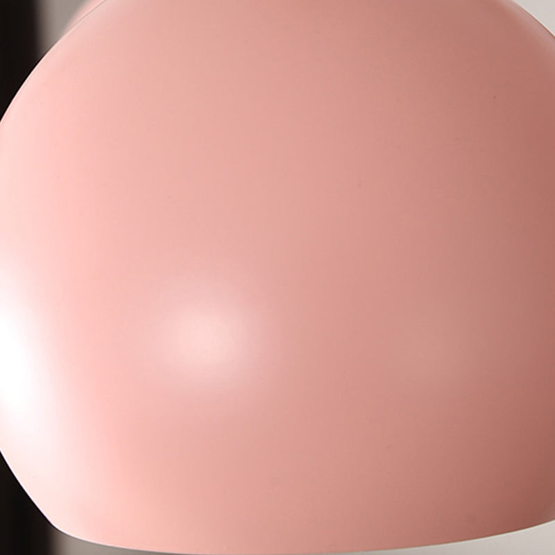 Nordic Metal Ceiling Light Colorful Bowl Shape Flush Mount Light for Bedroom