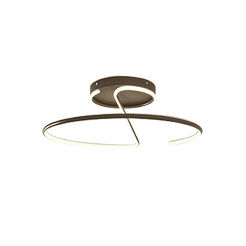 Nordic Metal Ceiling Light Linear 1 Light Flush Mount Ceiling Light for Bedroom