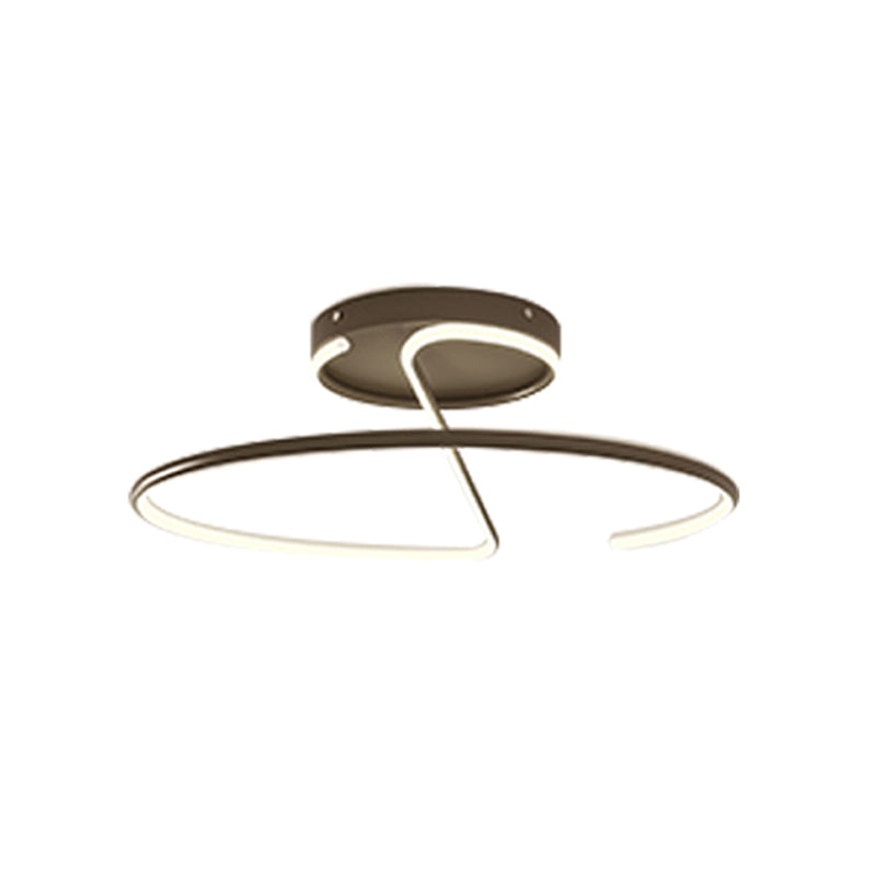 Nordic Metal Ceiling Light Linear 1 Light Flush Mount Ceiling Light for Bedroom
