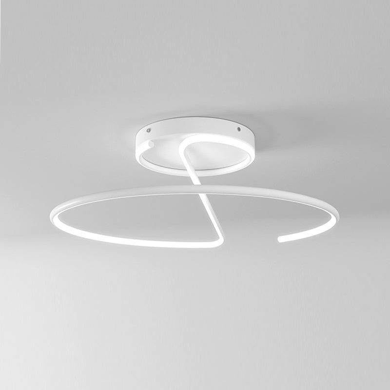 Nordic Metal Ceiling Light Linear 1 Light Flush Mount Ceiling Light for Bedroom