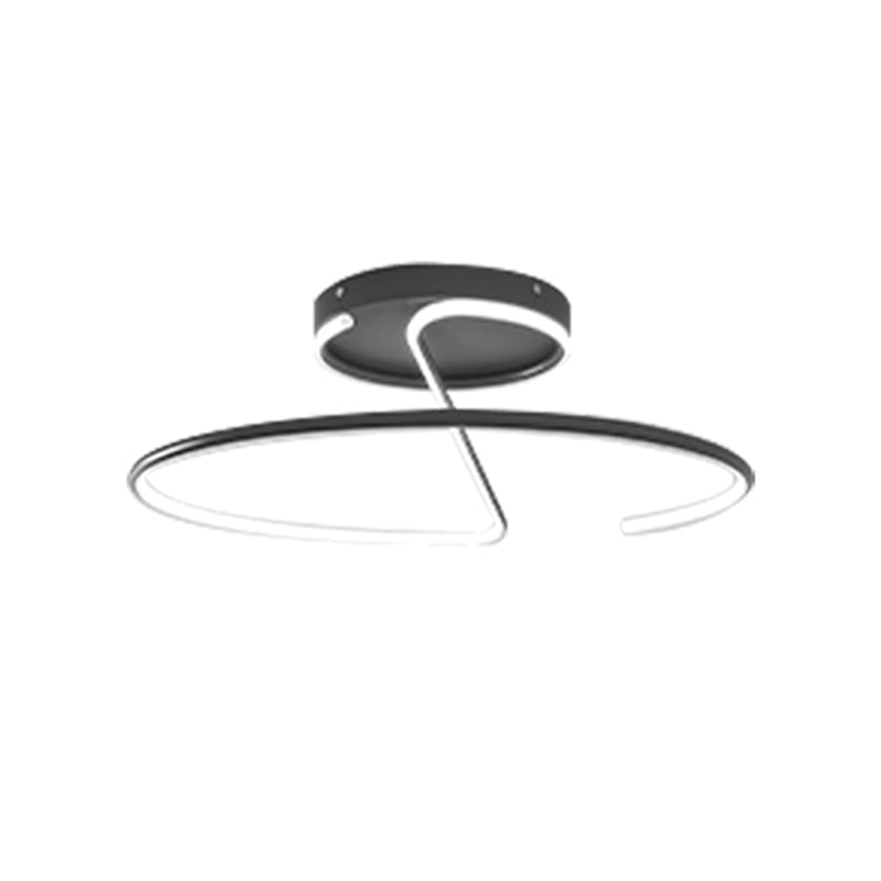 Nordic Metal Ceiling Light Linear 1 Light Flush Mount Ceiling Light for Bedroom
