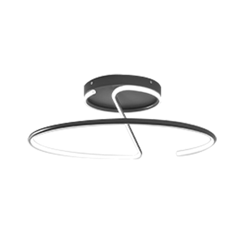 Nordic Metal Ceiling Light Linear 1 Light Flush Mount Ceiling Light for Bedroom