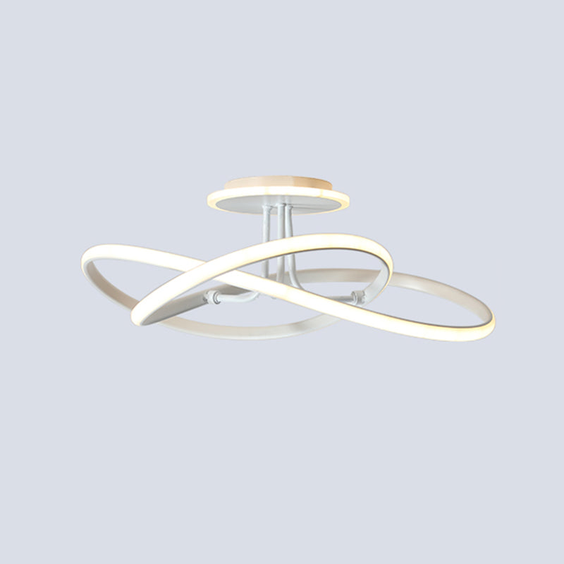 Nordic Metal Ceiling Light Linear LED Flush Mount Light for Living Room