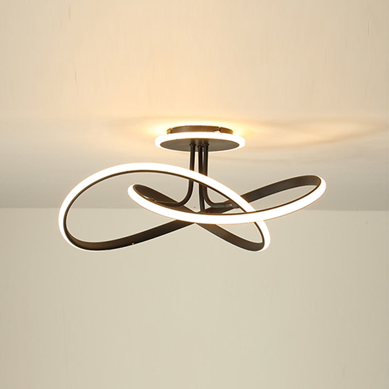 Nordic Metal Ceiling Light Linear LED Flush Mount Light for Living Room
