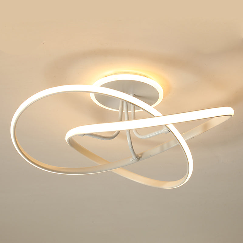 Nordic Metal Ceiling Light Linear LED Flush Mount Light for Living Room