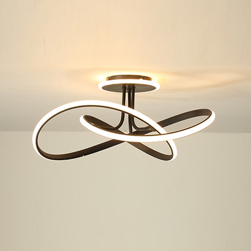 Nordic Metal Ceiling Light Linear LED Flush Mount Light for Living Room