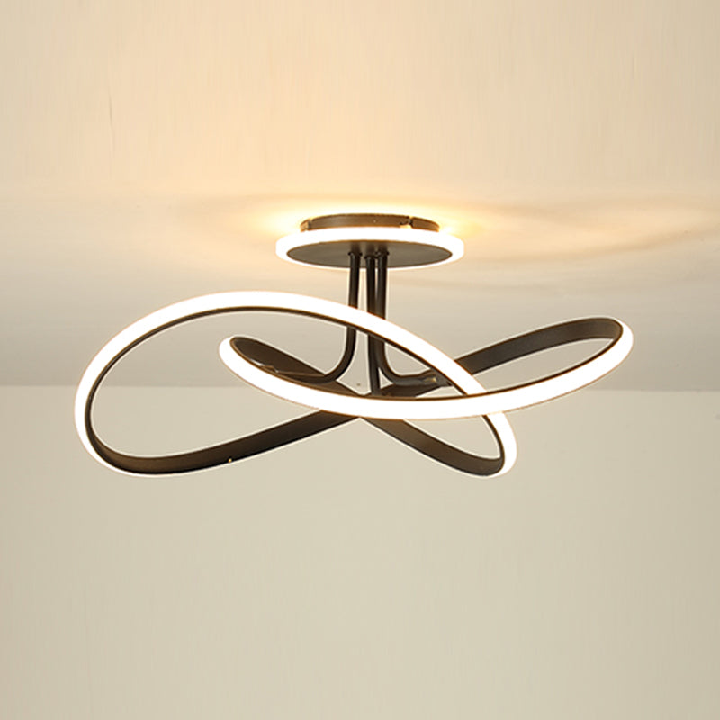 Nordic Metal Ceiling Light Linear LED Flush Mount Light for Living Room