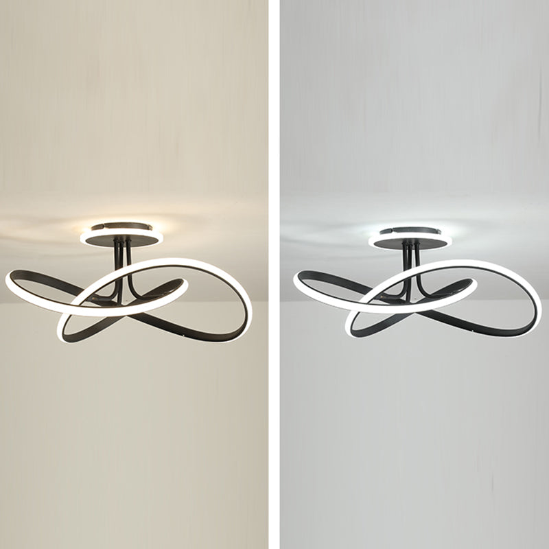 Nordic Metal Ceiling Light Linear LED Flush Mount Light for Living Room