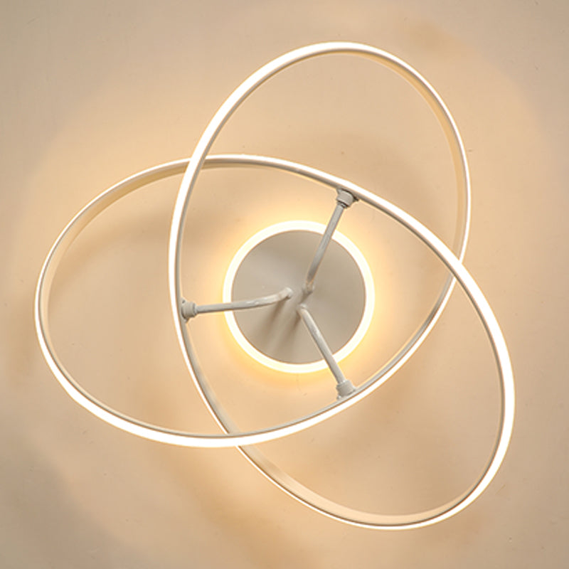 Nordic Metal Ceiling Light Linear LED Flush Mount Light for Living Room