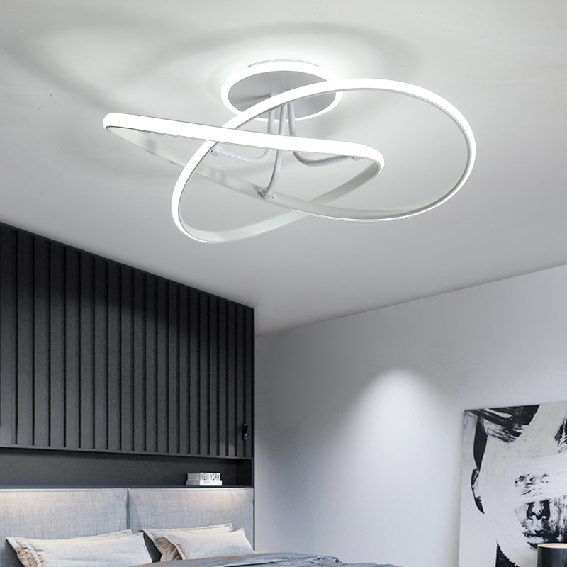 Nordic Metal Ceiling Light Linear LED Flush Mount Light for Living Room