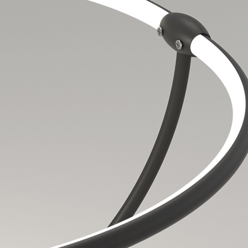 Nordic Metal Ceiling Light Circle 2 Lights Flush Mount Ceiling Light for Bedroom