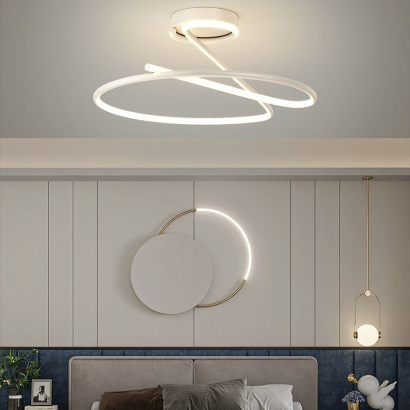 Linear Metal Ceiling Light Nordic LED Flush Mount Light for Living Room