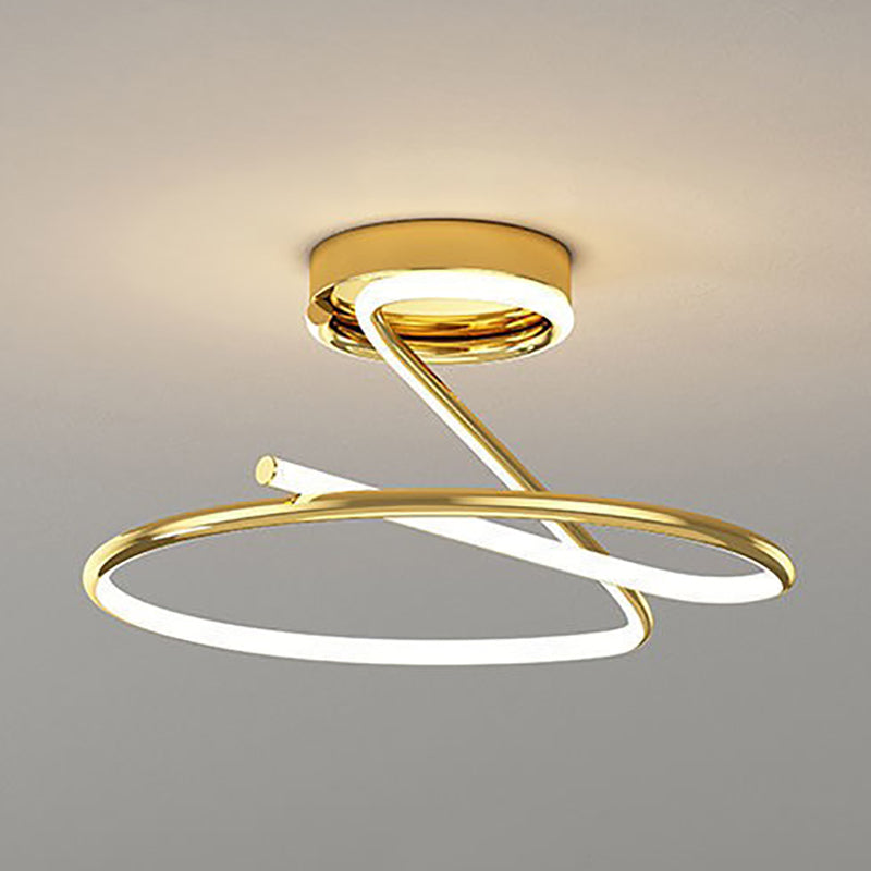 Linear Metal Ceiling Light Nordic LED Flush Mount Light for Living Room