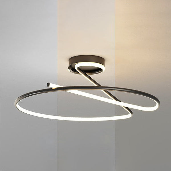 Linear Metal Ceiling Light Nordic LED Flush Mount Light for Living Room