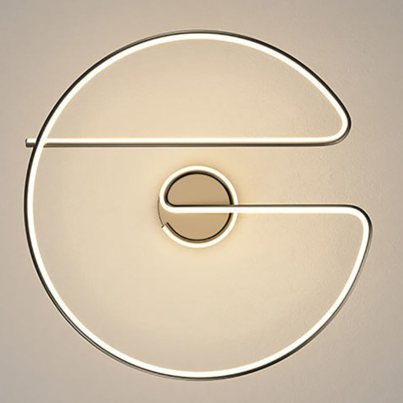 Linear Metal Ceiling Light Nordic LED Flush Mount Light for Living Room