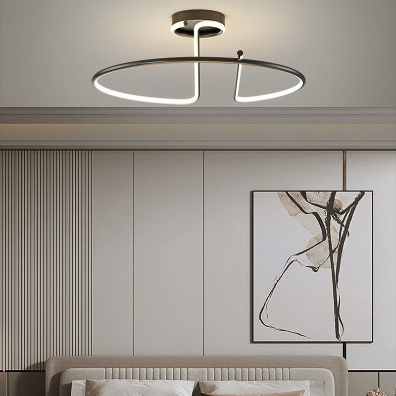 Linear Metal Ceiling Light Nordic LED Flush Mount Light for Living Room
