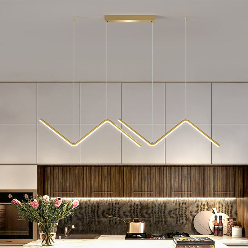 Contemporary Island Light Linear Iron 1 Light Island Chandelier Lights