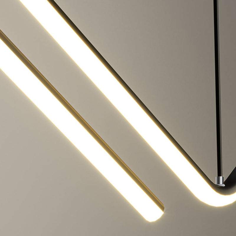 Contemporary Island Light Linear Iron 1 Light Island Chandelier Lights