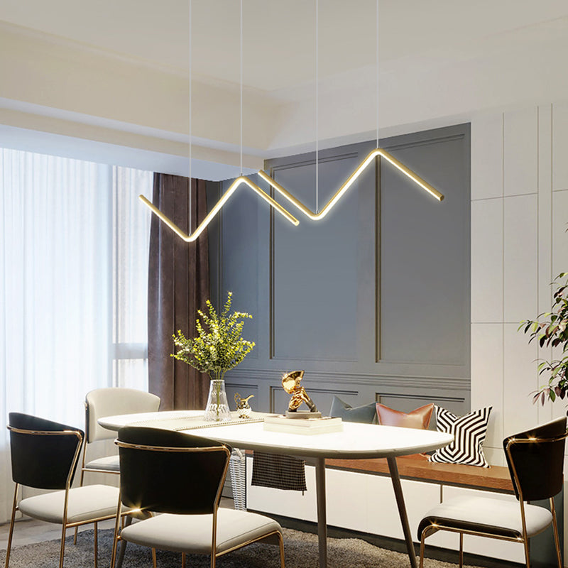Contemporary Island Light Linear Iron 1 Light Island Chandelier Lights
