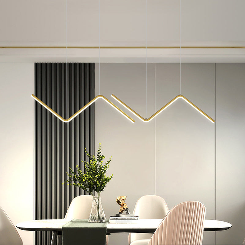 Contemporary Island Light Linear Iron 1 Light Island Chandelier Lights
