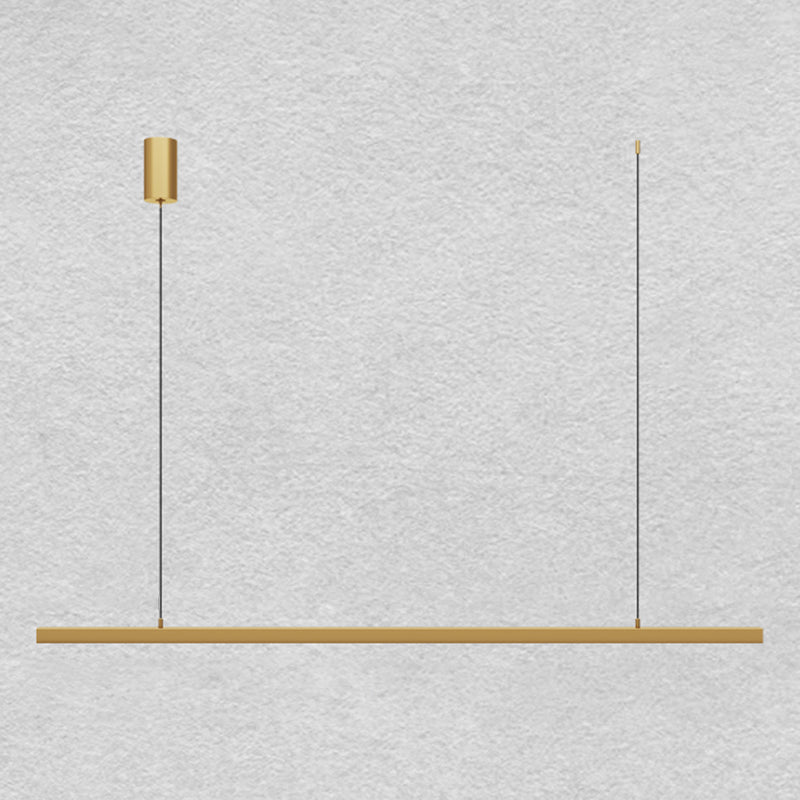 Modern Style Linear Hanging Pendant Light Metal 1-Light Hanging Lamp Kit