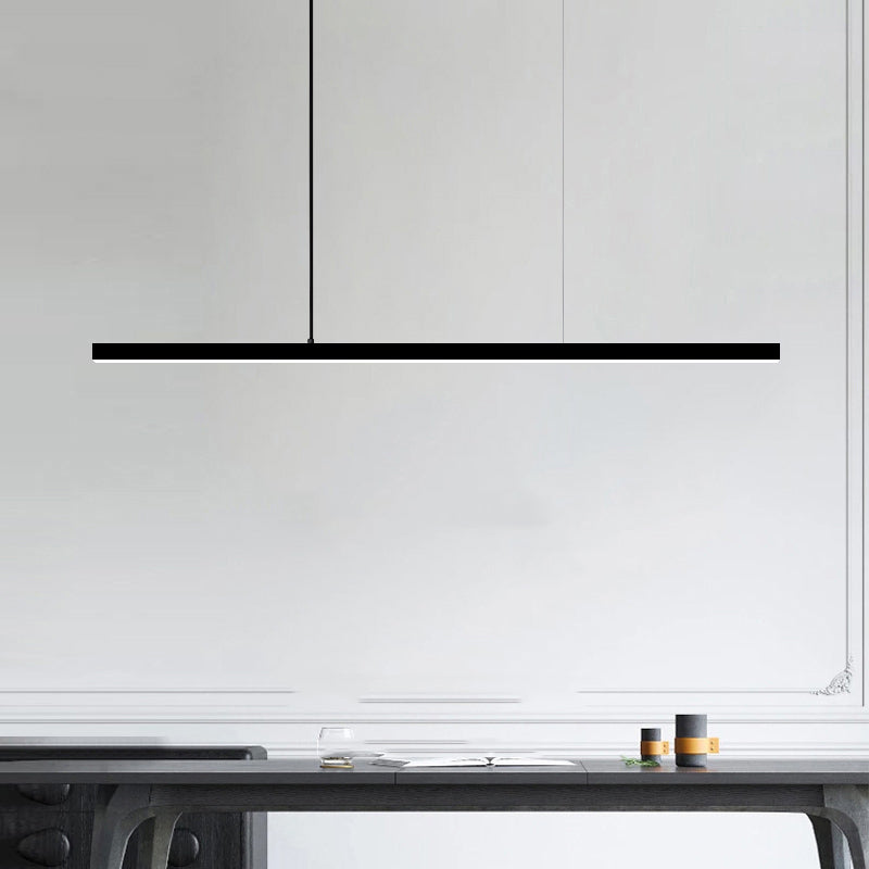 Modern Copper Island Lighting Fixtures Linear 1-Light Restaurant LED Suspension Lamp