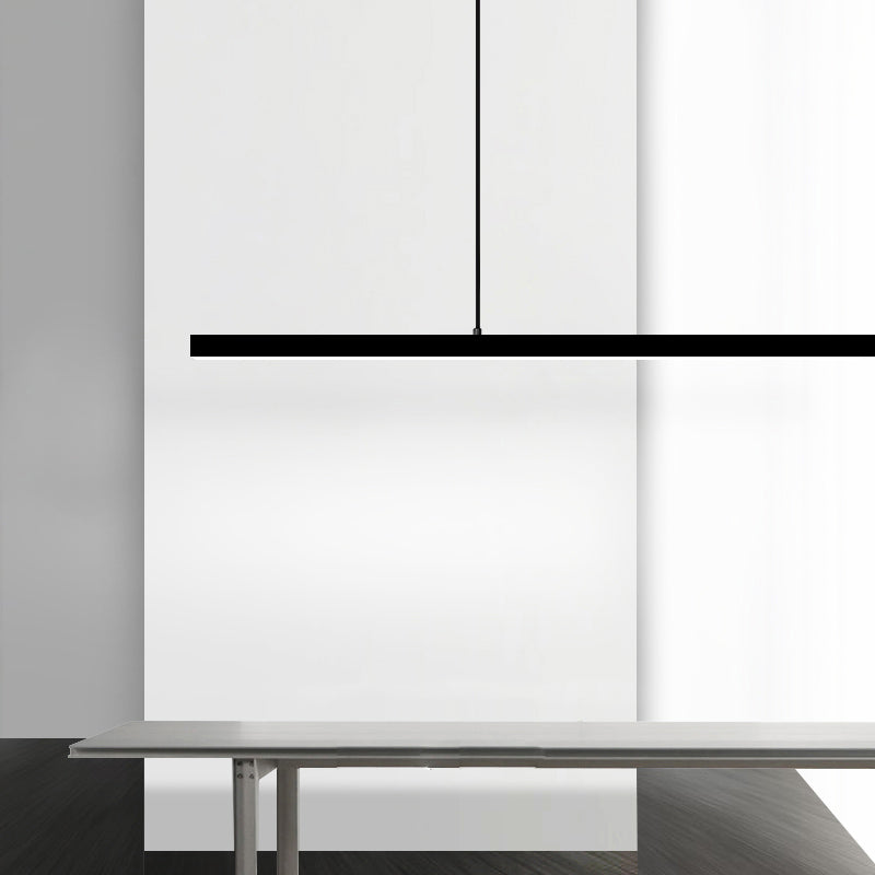Modern Copper Island Lighting Fixtures Linear 1-Light Restaurant LED Suspension Lamp