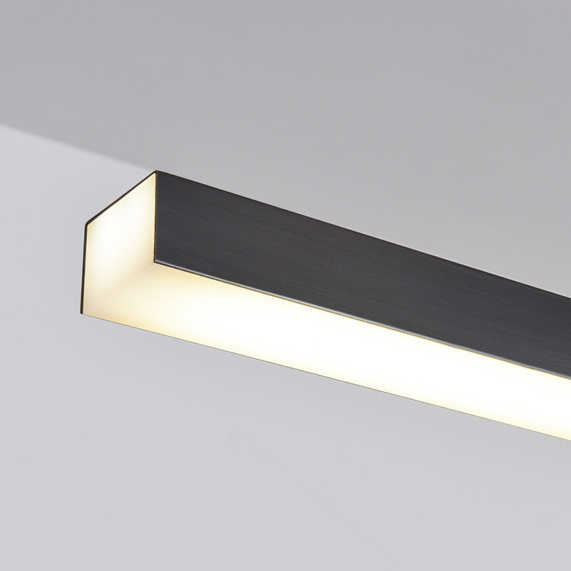 Modern Copper Island Lighting Fixtures Linear 1-Light Restaurant LED Suspension Lamp