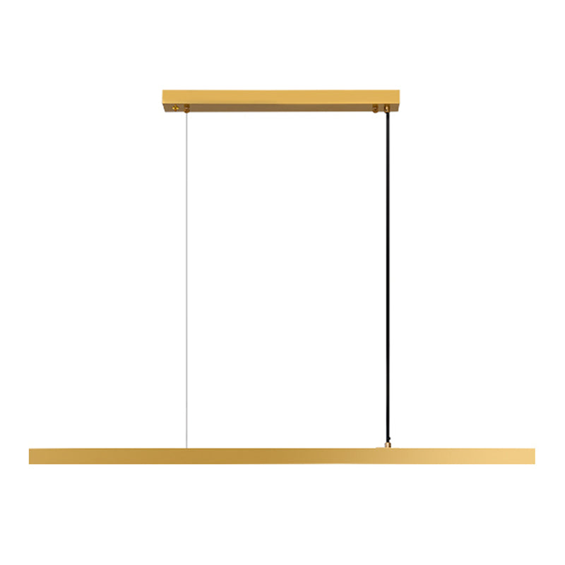 Modern Copper Island Lighting Fixtures Linear 1-Light Restaurant LED Suspension Lamp