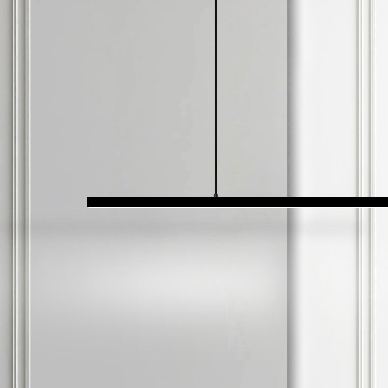 Modern Copper Island Lighting Fixtures Linear 1-Light Restaurant LED Suspension Lamp